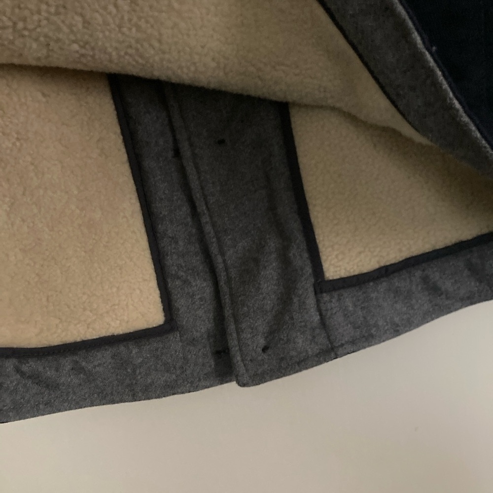 MHL Margaret Howell Navy Shearling Vest - Picture 8 of 12